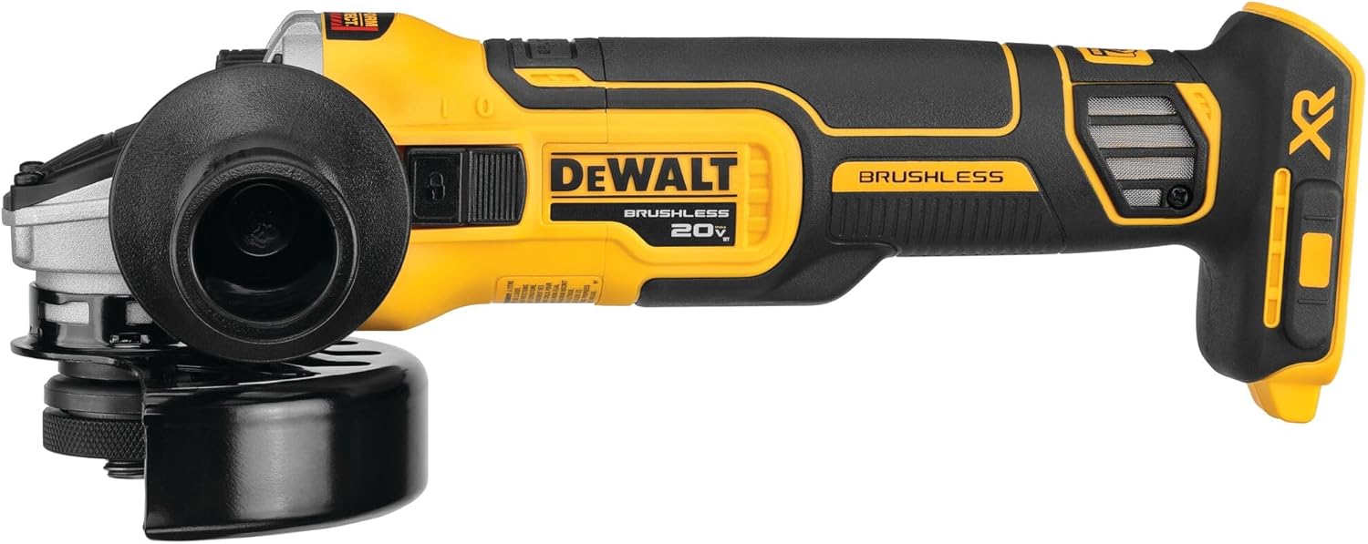 20V 4-1/2-Inch Cordless Angle Grinder with Spring Brake and Slide Switch, Tool Only