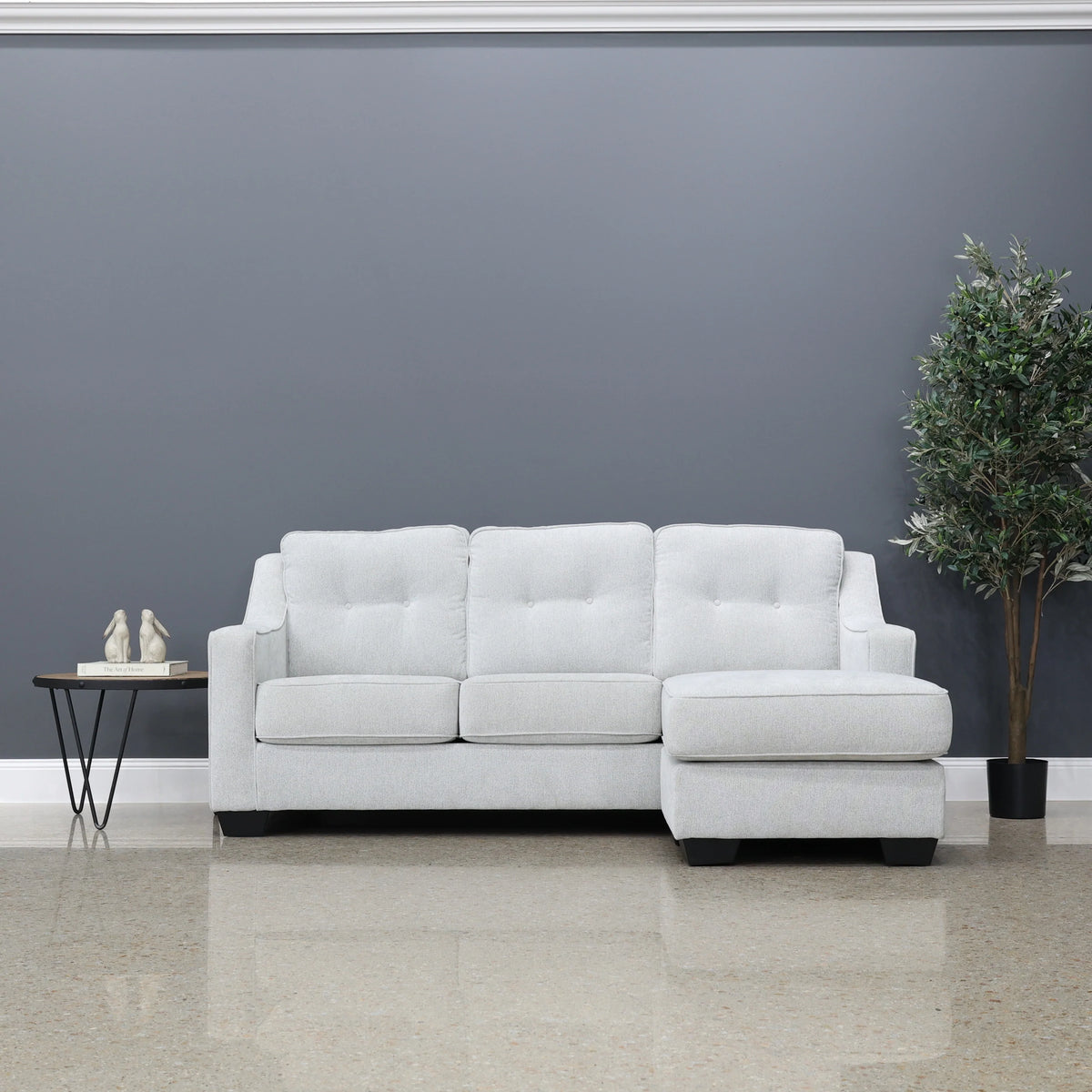 Victoria Sofa Chaise Light Grey
