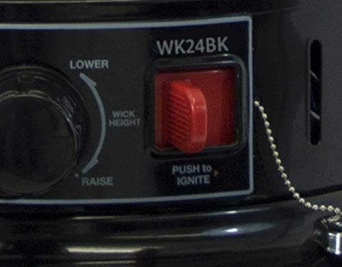 23,000 BTU Indoor Kerosene Heater, No Electricity Required, Black