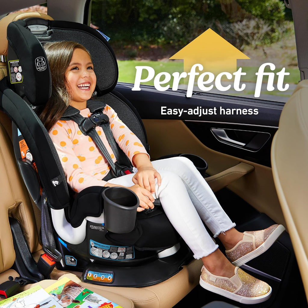3-in-1 Rotating Convertible Car Seat, 360° Swivel Car Seat for Infants and Toddlers with Adjustable Headrest and Harness