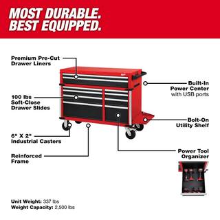 46-Inch High-Capacity 18-Drawer Tool Chest and Cabinet Combo