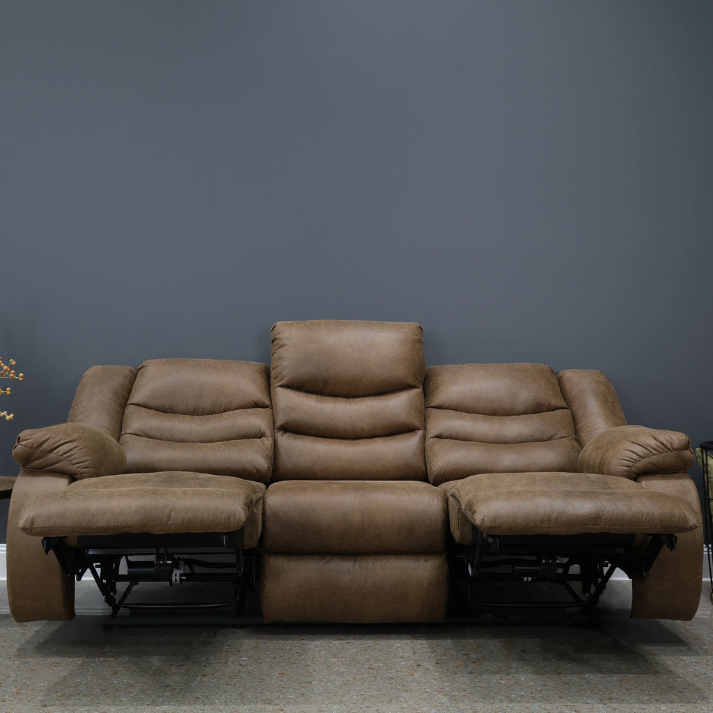Werribee Electric Reclining Sofa Tan