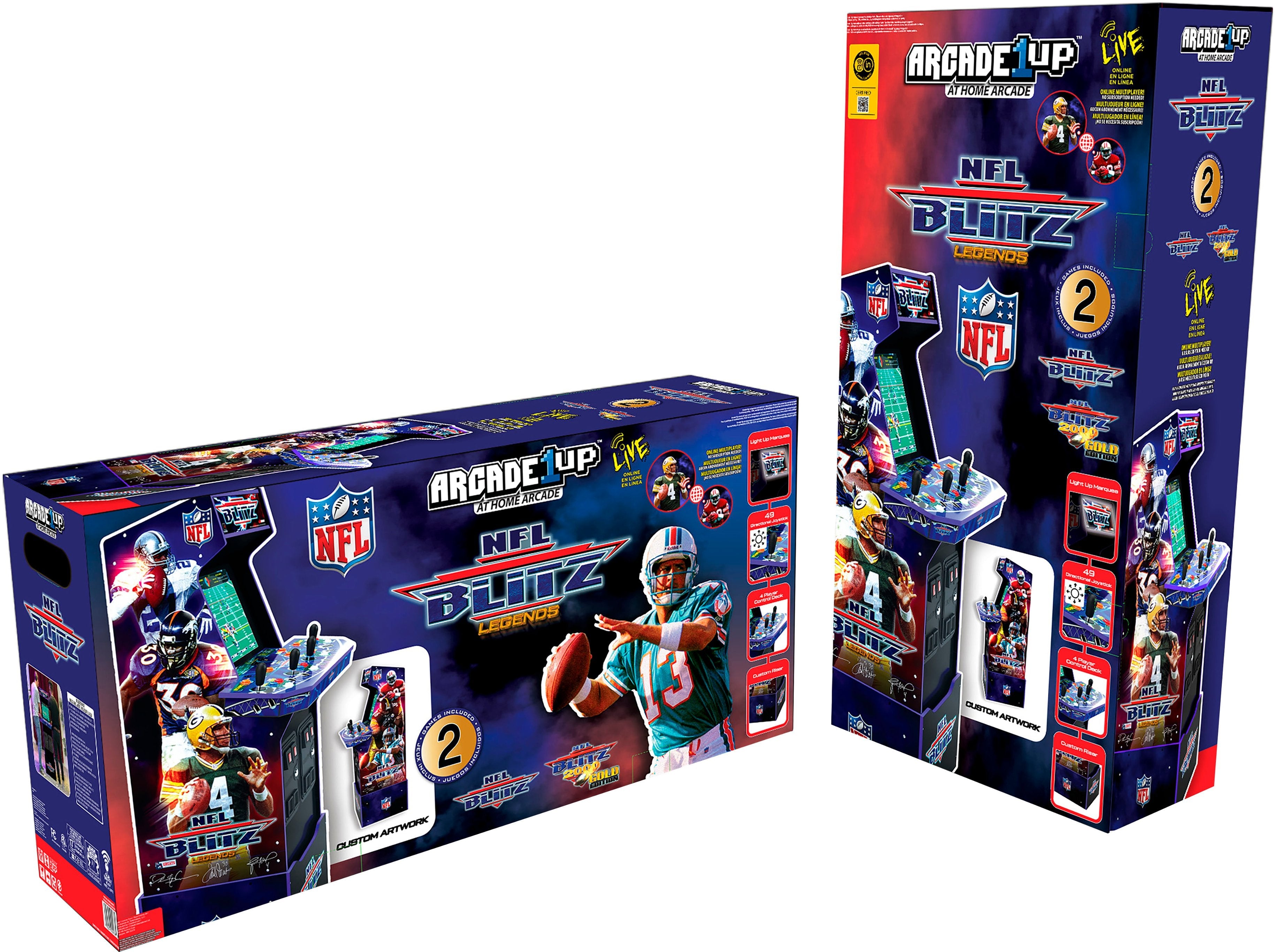 Retro Arcade Game Console with Riser and Lighted Marquee