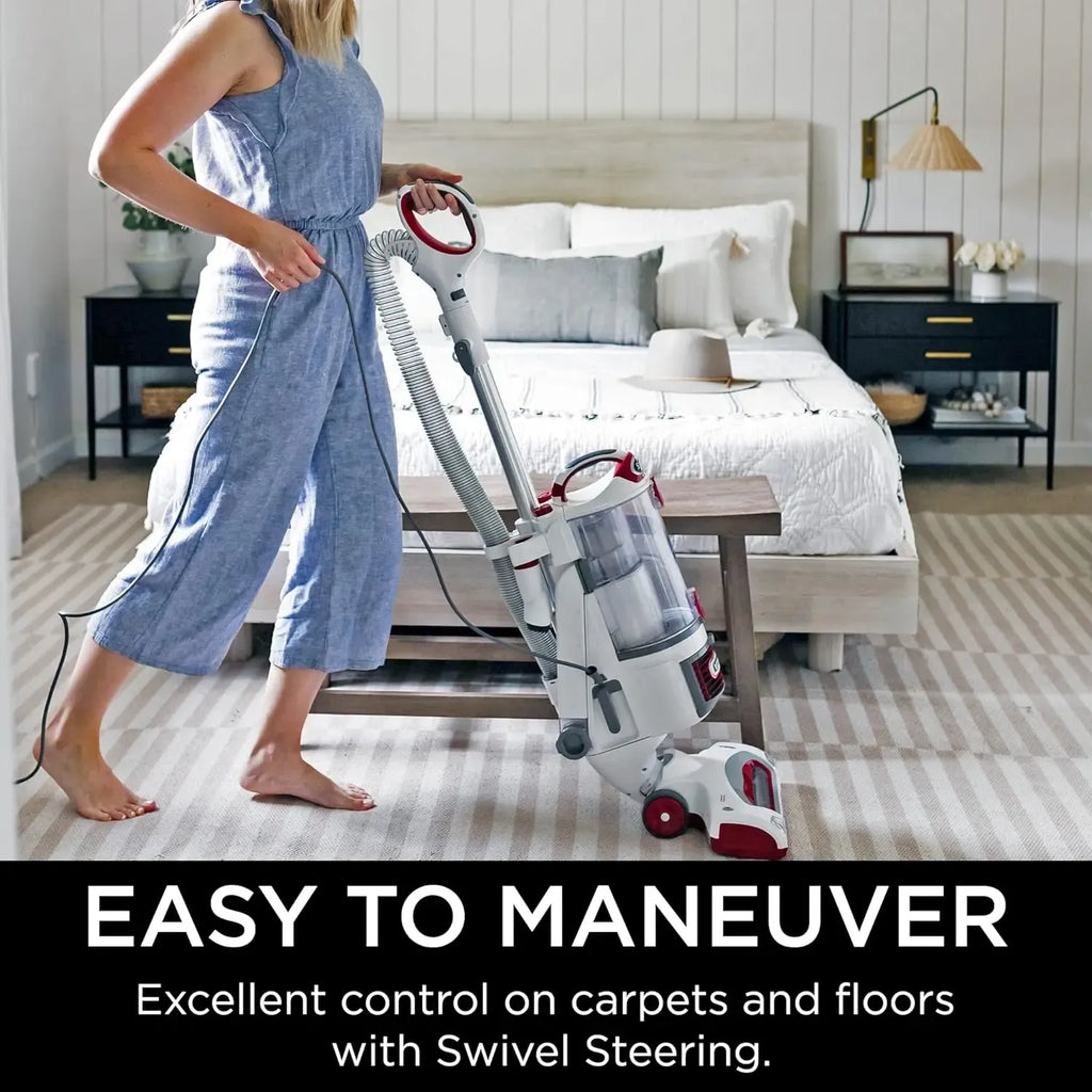 Professional Lift-Away Upright Vacuum Cleaner with HEPA Filter, Swivel Steering and LED Headlights