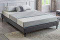 T2430 Grey Linen Trim Low Profile Platform Bed