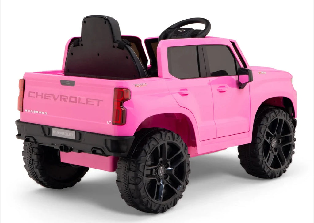 2026 12V Official Chevrolet Silverado Truck Kids Ride On One Seater Electric Car With RC