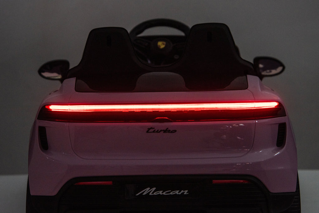 Licensed 24V Porsche Macan Turbo EV Kids Ride On One Seater cars, Rubber Tires, Leather Seat, with RC