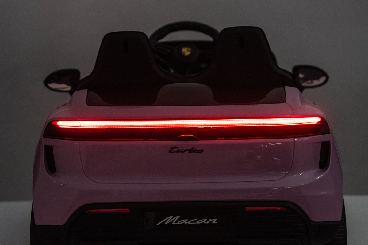 Licensed 24V Porsche Macan Turbo EV Kids Ride On One Seater cars, Rubber Tires, Leather Seat, with RC