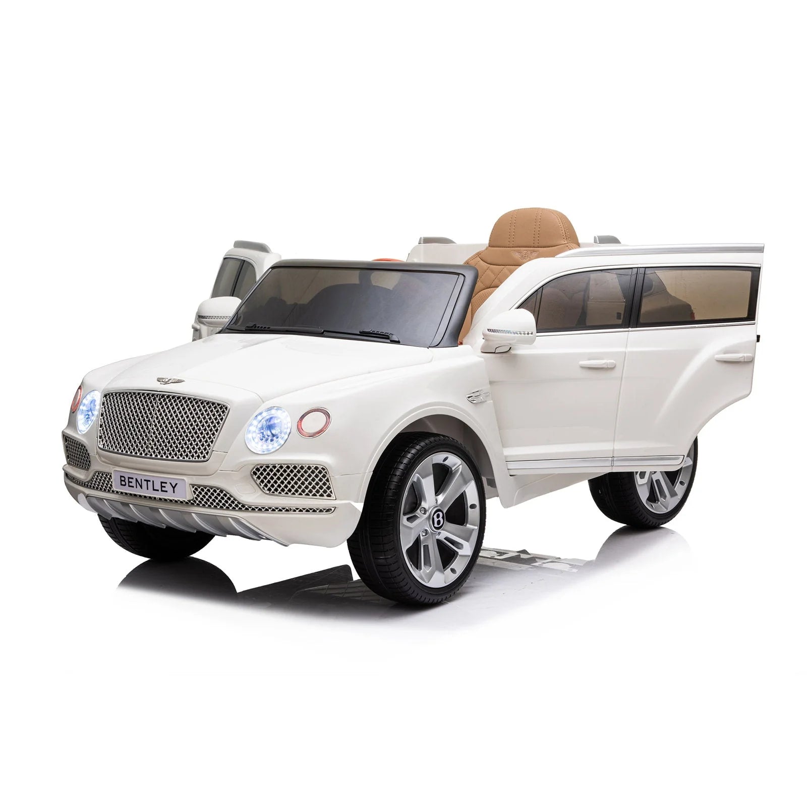 12V Licensed Bentley Bentayga Kids Ride On 1 Seater Car Rubber Tires Leather Seat With RC