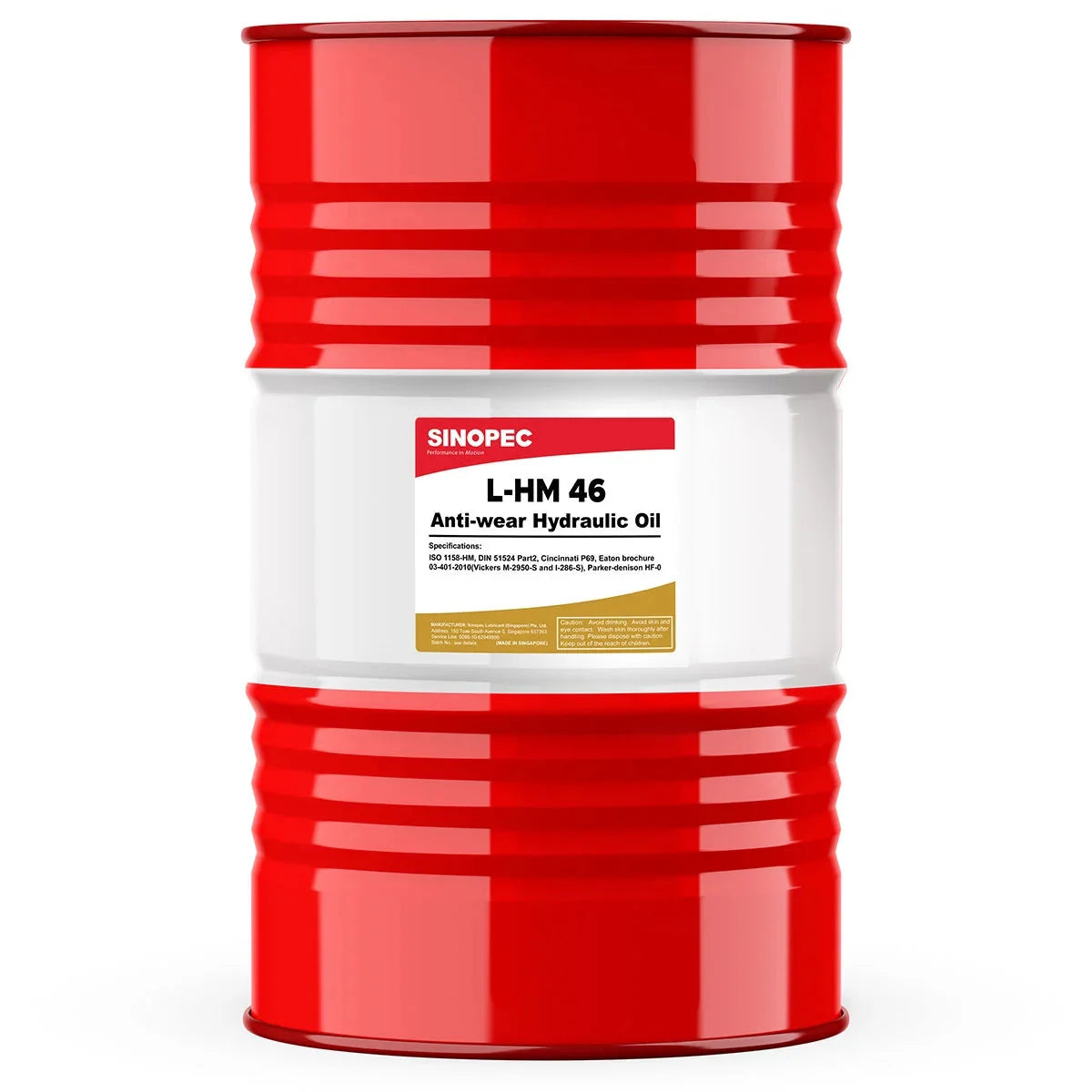 Premium Anti-Wear Hydraulic Oil, 55-Gallon Drum (200L / 52.83 GAL), Industrial Hydraulic Fluid for Hydraulic Systems and Equipment