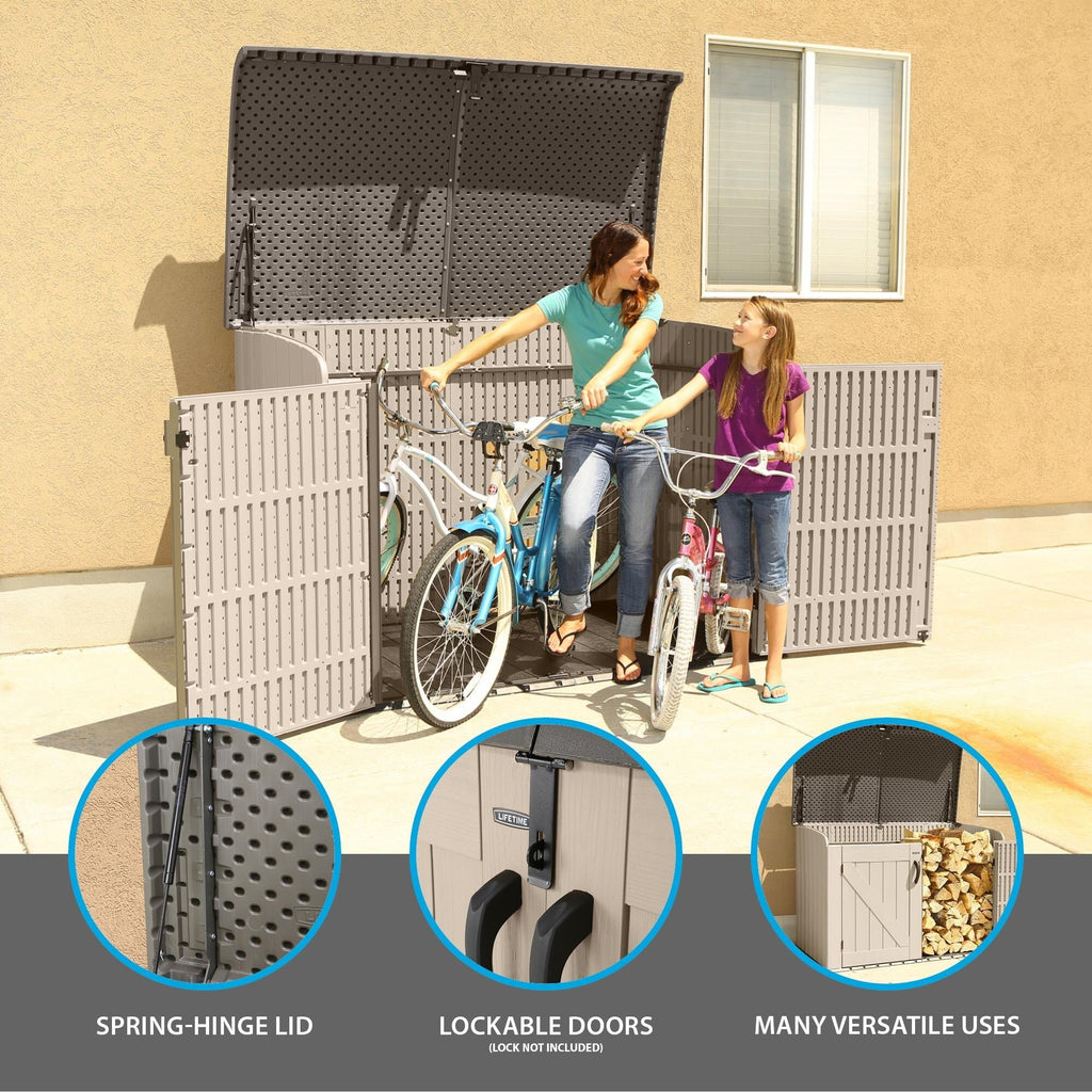 75-Cubic-Foot Horizontal Outdoor Storage Shed