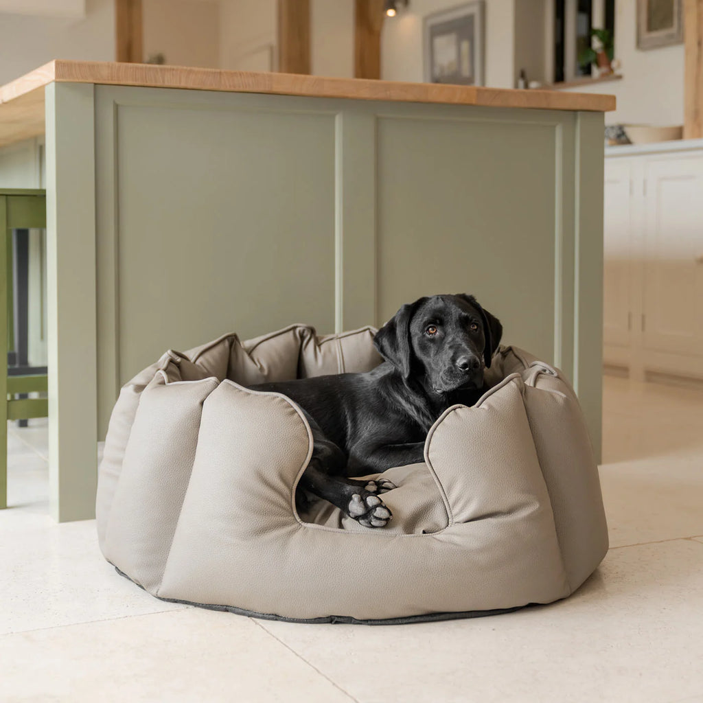 High Wall Bed in Rhino Tough Desert Faux Leather
