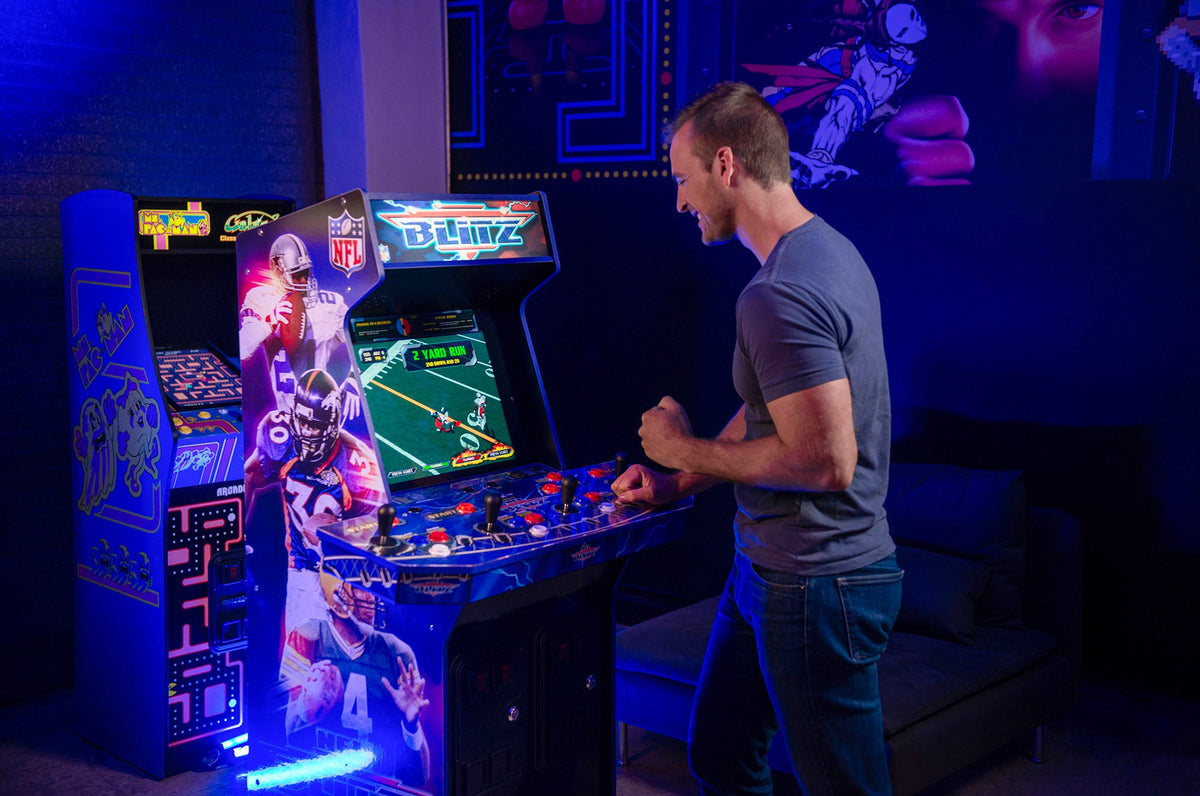 Retro Arcade Game Console with Riser and Lighted Marquee
