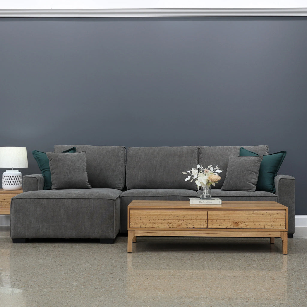 Noosa Sofa Bed w/ Chaise Charcoal