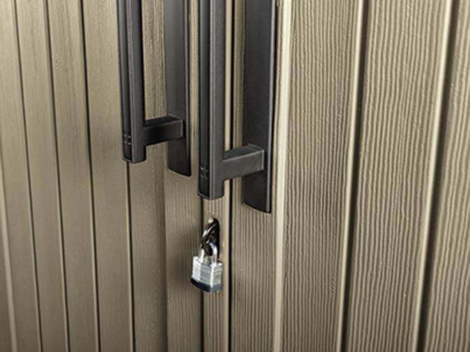 52-Cu.-Ft. Weather-Resistant Outdoor Storage Shed with Lockable Doors