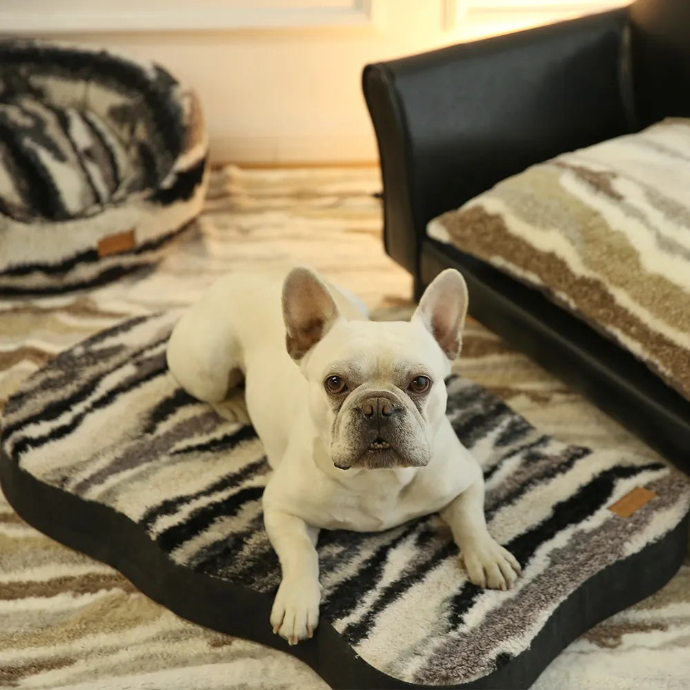 Washable Chenille Pet Bed Large Cushion Dog Bed