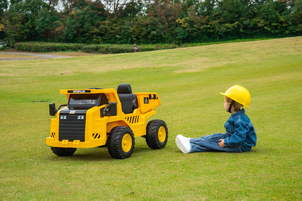 2026 CAT Dump Truck 12V Kids Ride On with Remote Control, Working Shovel & Realistic Construction Sounds With RC