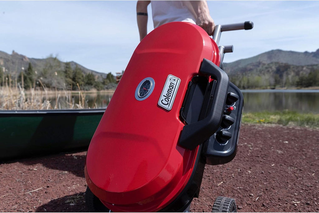 Portable Stand-Up Propane Grill with 3 Adjustable Burners, Push-Button Ignition and 20,000 BTU