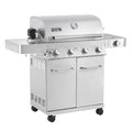 4-Burner Stainless Steel Propane Gas Grill with Rotisserie
