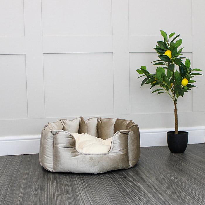High Wall Bed For Dogs in Velvet