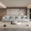 Cloud Couch for Living Room,190" U Shaped Modular Sectional Sofa with Ottoman,Down Filled 9 Seater Convertible Sleeper Sofa Bed Oversized Furniture Sets, Khaki
