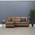 Victoria Sofa Chaise Tan Leather Air