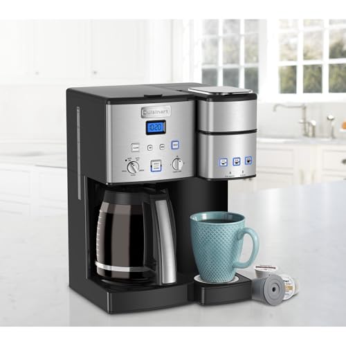 12-Cup Single-Serve Coffee Maker with 3 Brew Sizes, Stainless Steel