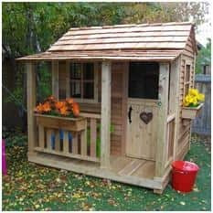 6-Ft. Cedar Playhouse with Windows and Dutch Door