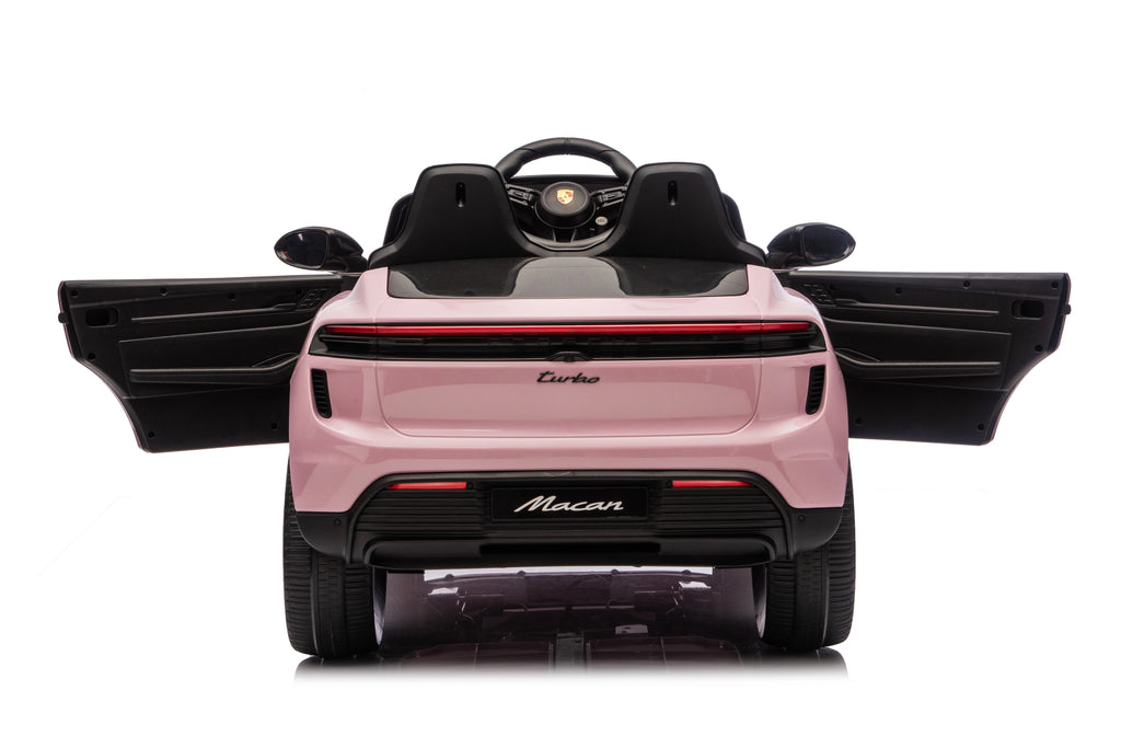 Licensed 24V Porsche Macan Turbo EV Kids Ride On One Seater cars, Rubber Tires, Leather Seat, with RC