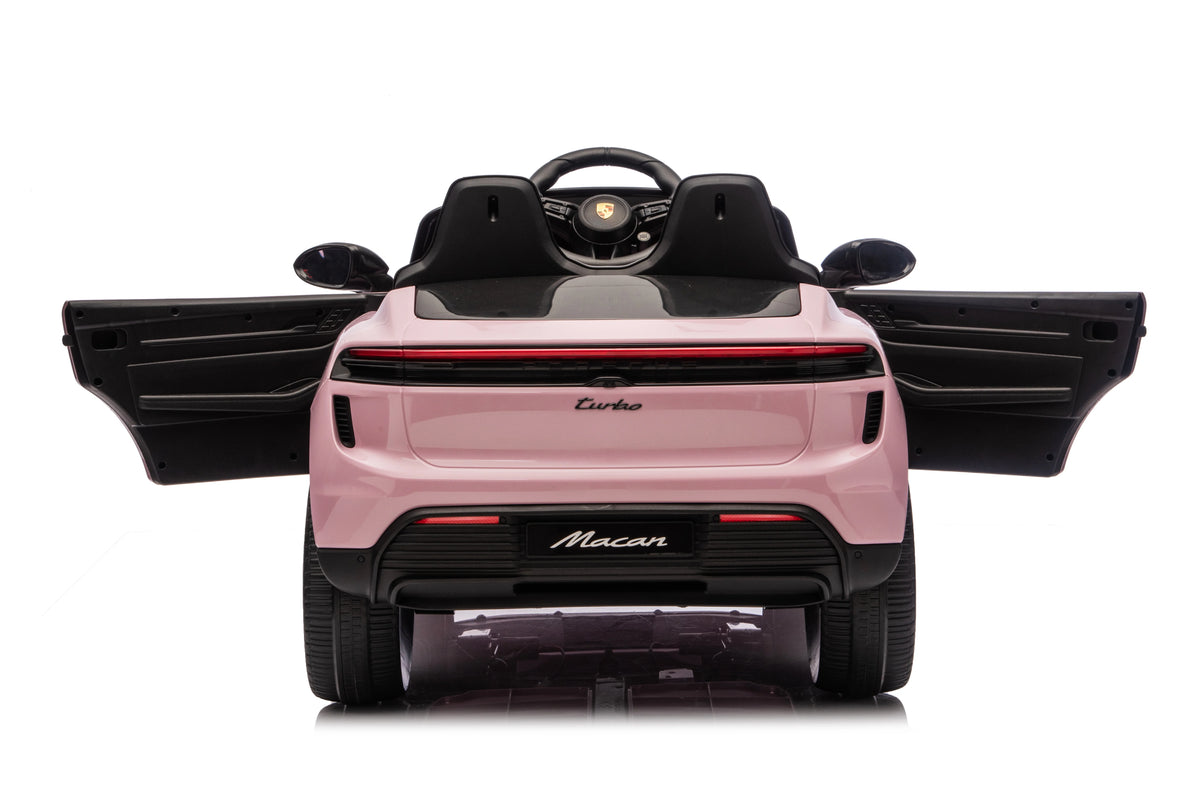 Licensed 24V Porsche Macan Turbo EV Kids Ride On One Seater cars, Rubber Tires, Leather Seat, with RC