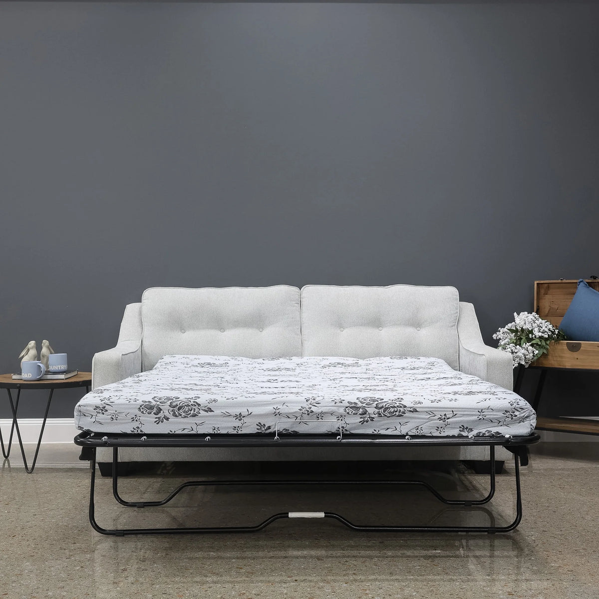 Victoria Queen Sofa Sleeper Light Grey