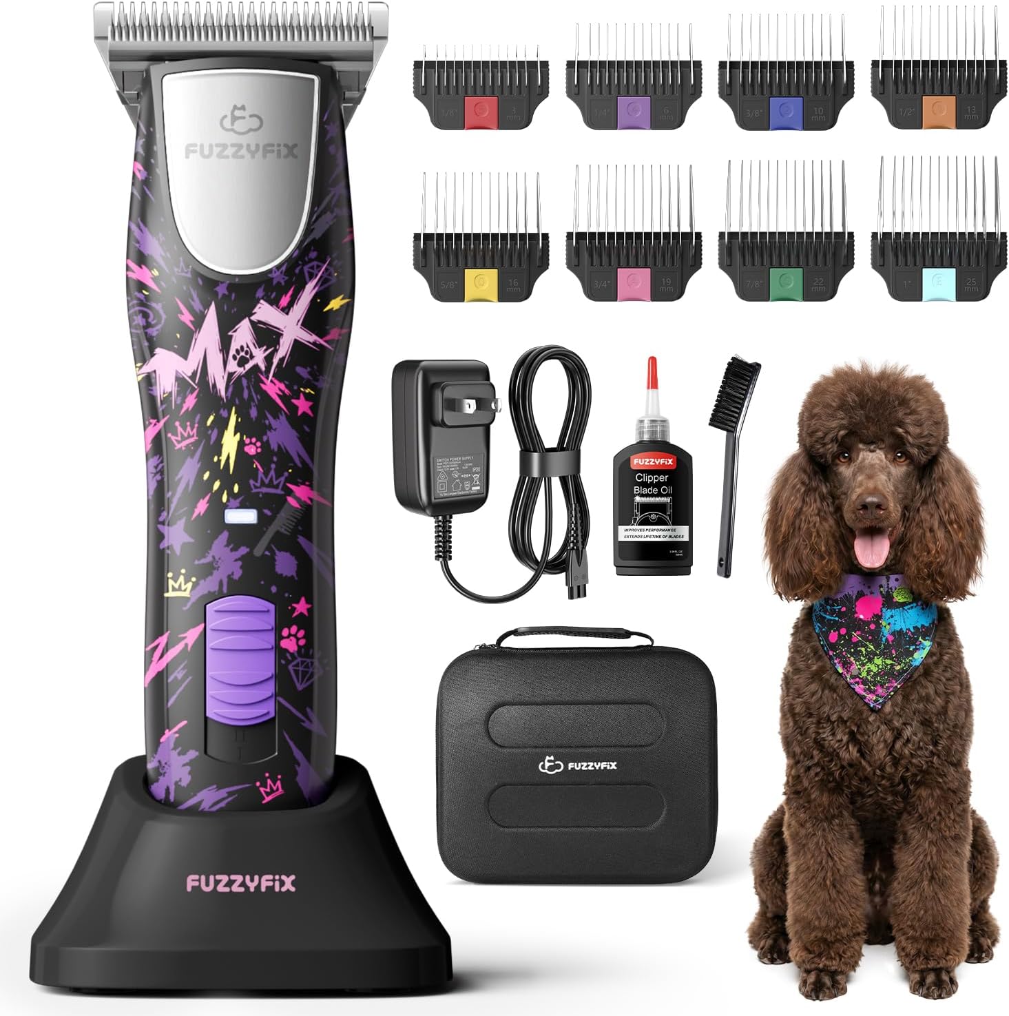 Professional Dog Clippers for Grooming with Detachable Wide Blade