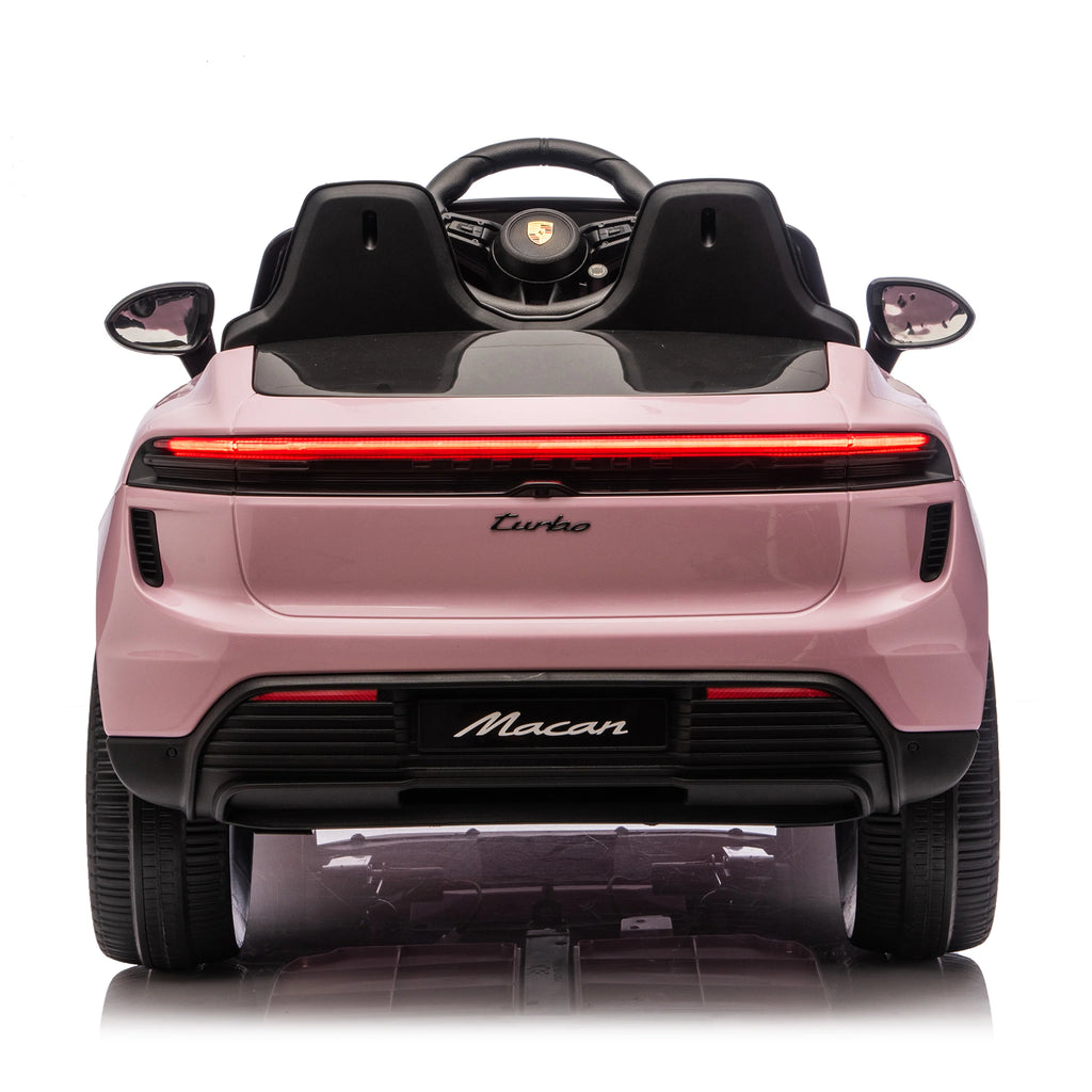 Licensed 24V Porsche Macan Turbo EV Kids Ride On One Seater cars, Rubber Tires, Leather Seat, with RC