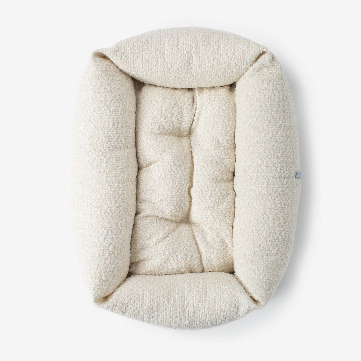 Cozy & Calming Puppy Cage Bed In Ivory Bouclé