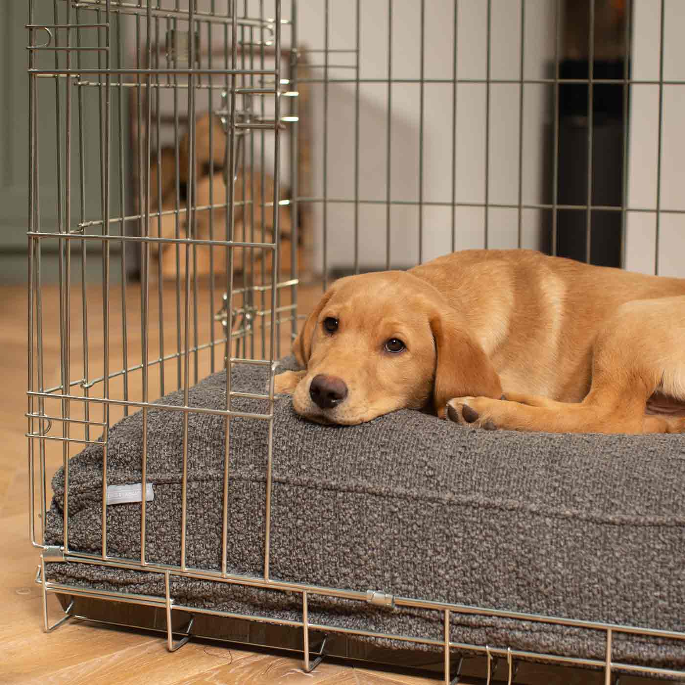 Dog Cushion in Granite Bouclé