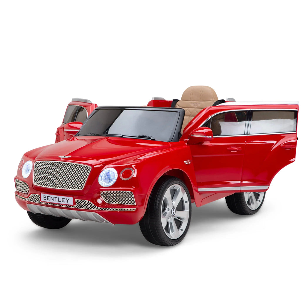 12V Licensed Bentley Bentayga Kids Ride On 1 Seater Car Rubber Tires Leather Seat With RC