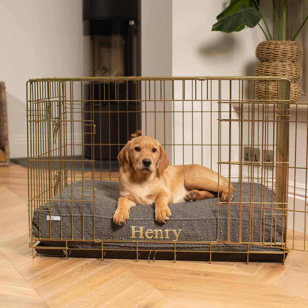 Dog Cushion in Granite Bouclé