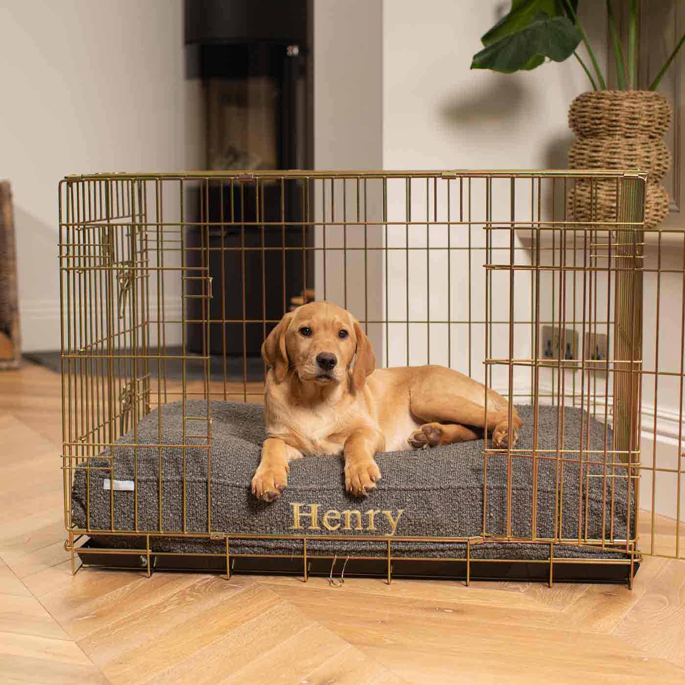 Dog Cushion in Granite Bouclé