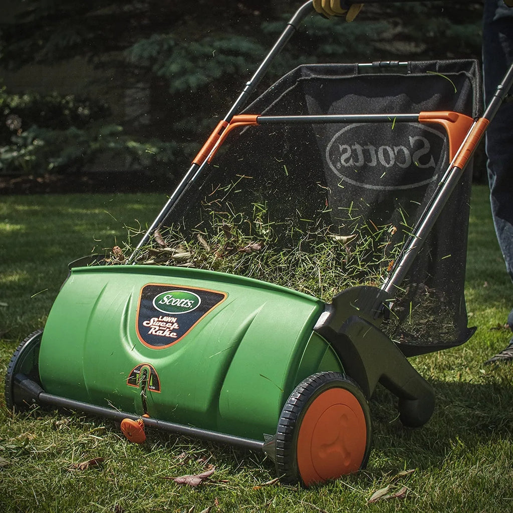 26-Inch Push Lawn Sweeper with 3.6-Bushel Collection Bag