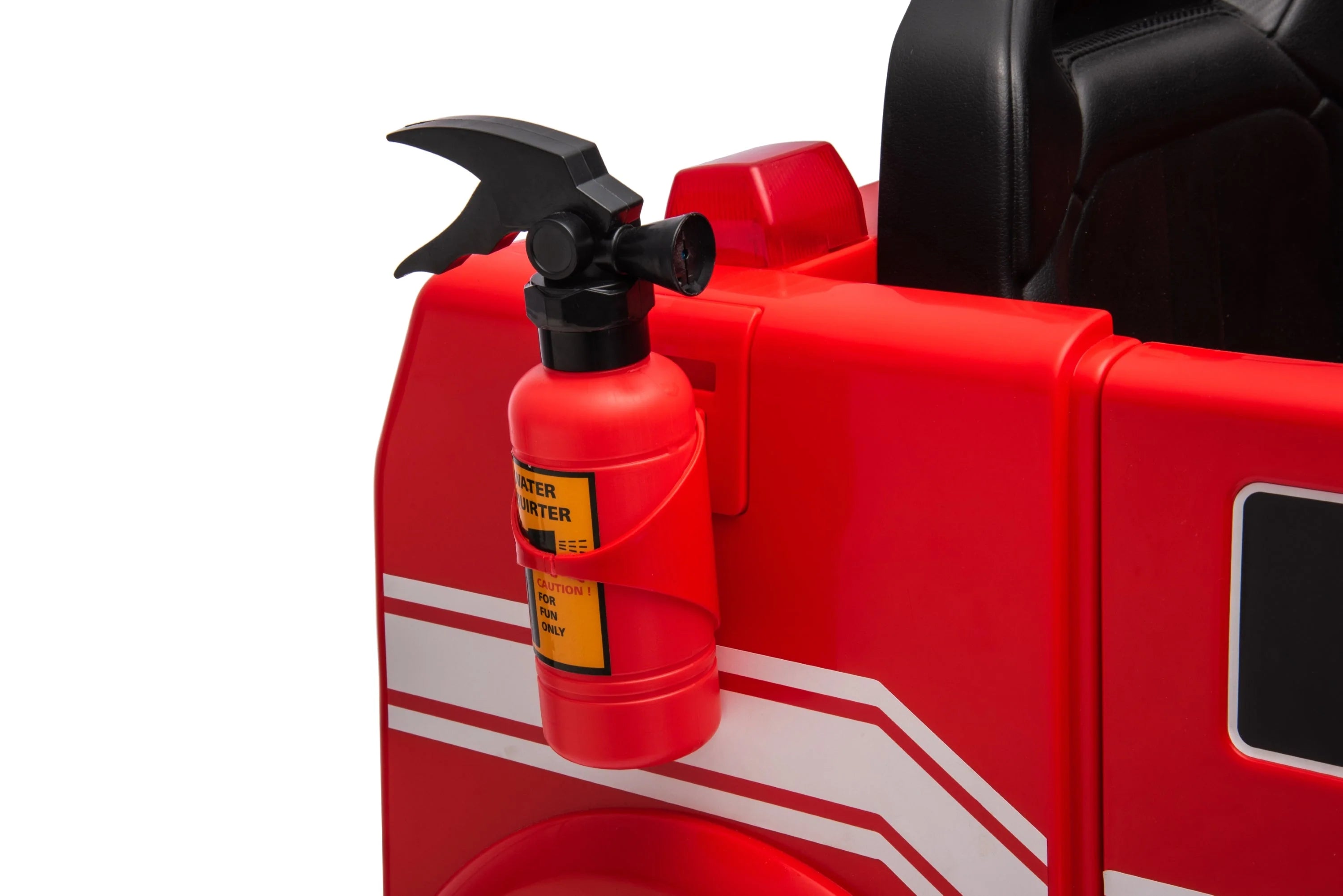 2026 12V Kids Fire Truck Electric Ride On One Seater with Leather Seat and RC