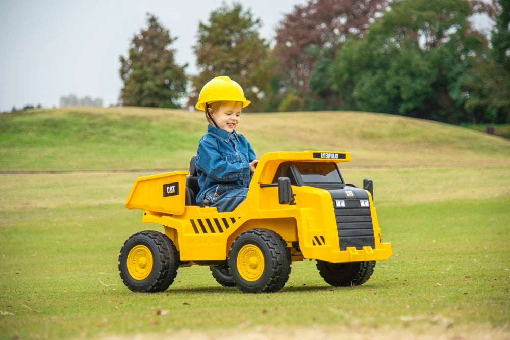 2026 CAT Dump Truck 12V Kids Ride On with Remote Control, Working Shovel & Realistic Construction Sounds With RC