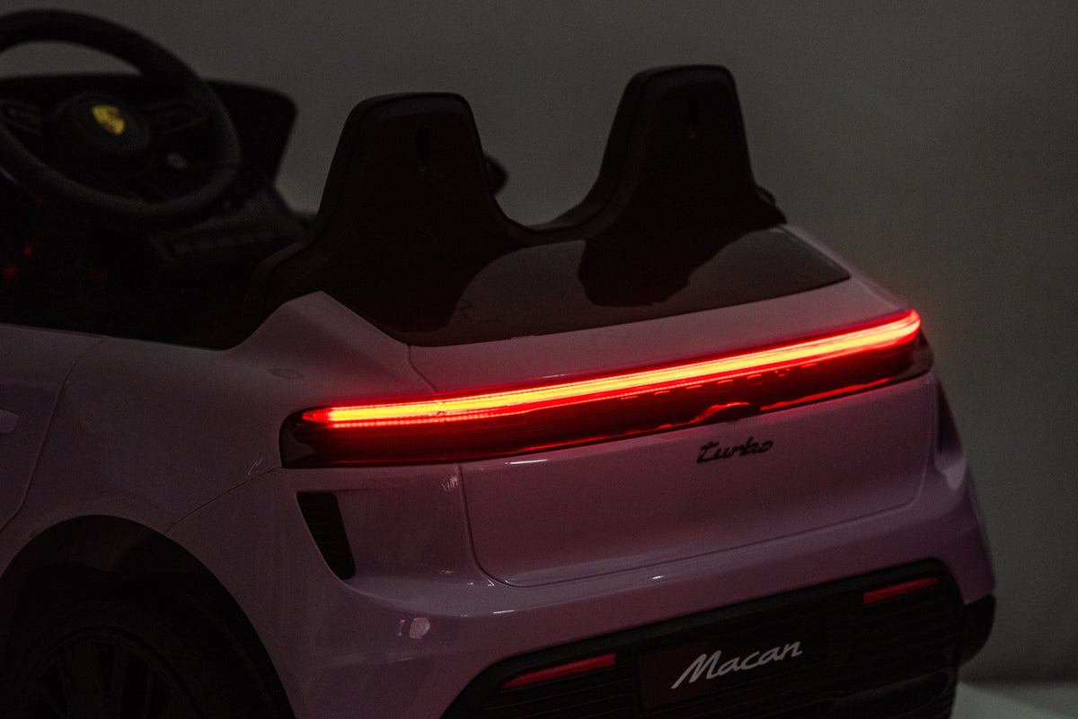 Licensed 24V Porsche Macan Turbo EV Kids Ride On One Seater cars, Rubber Tires, Leather Seat, with RC