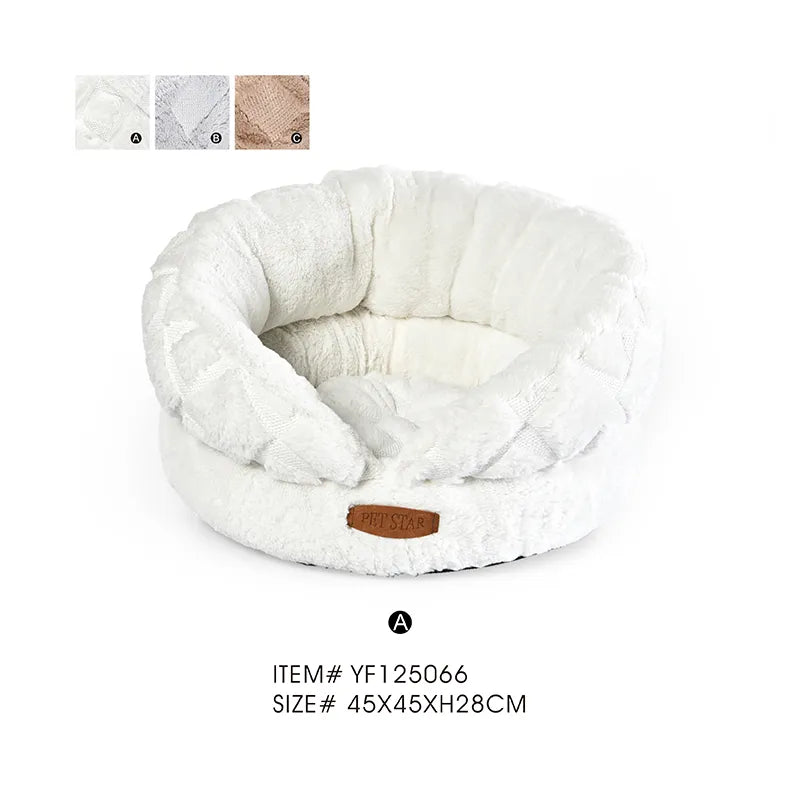 Dog Plush Bed Soft Cat Warm Bed
