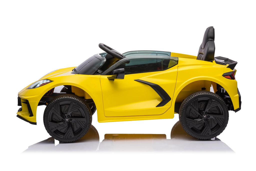 12V Chevrolet Corvette C8 Kids Ride On One Seater Electric Car with RC