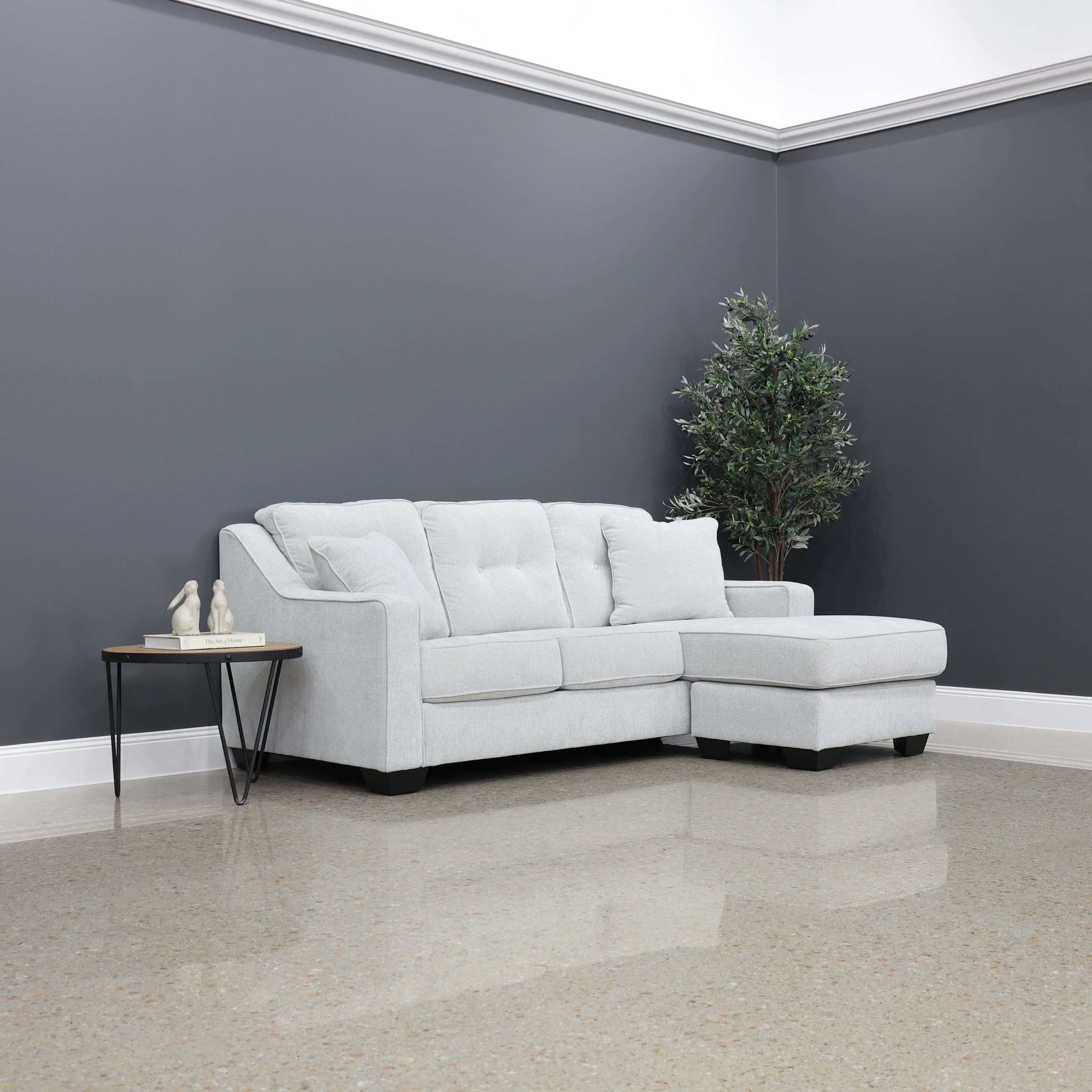 Victoria Sofa Chaise Light Grey