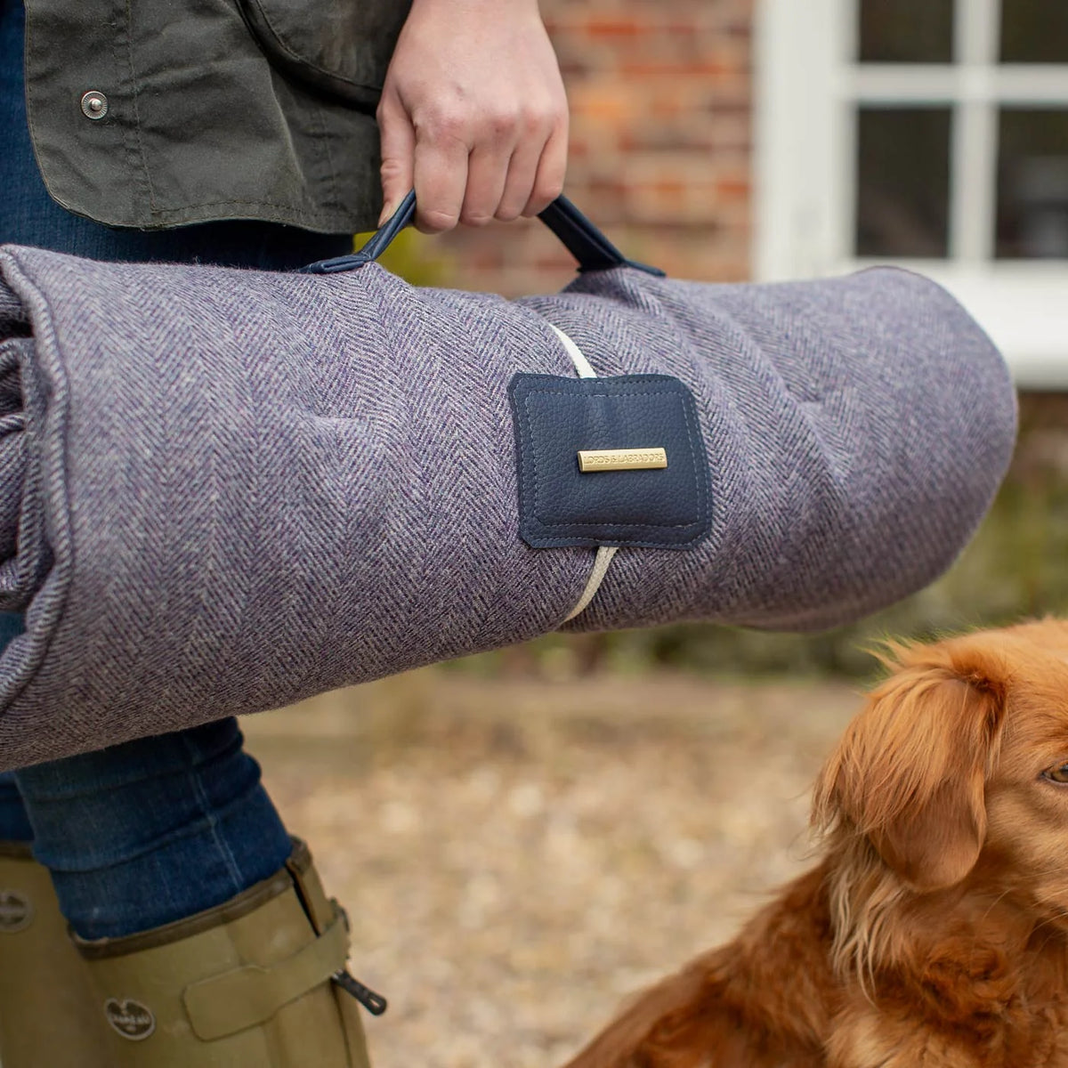 Travel Mat in Oxford Herringbone Tweed