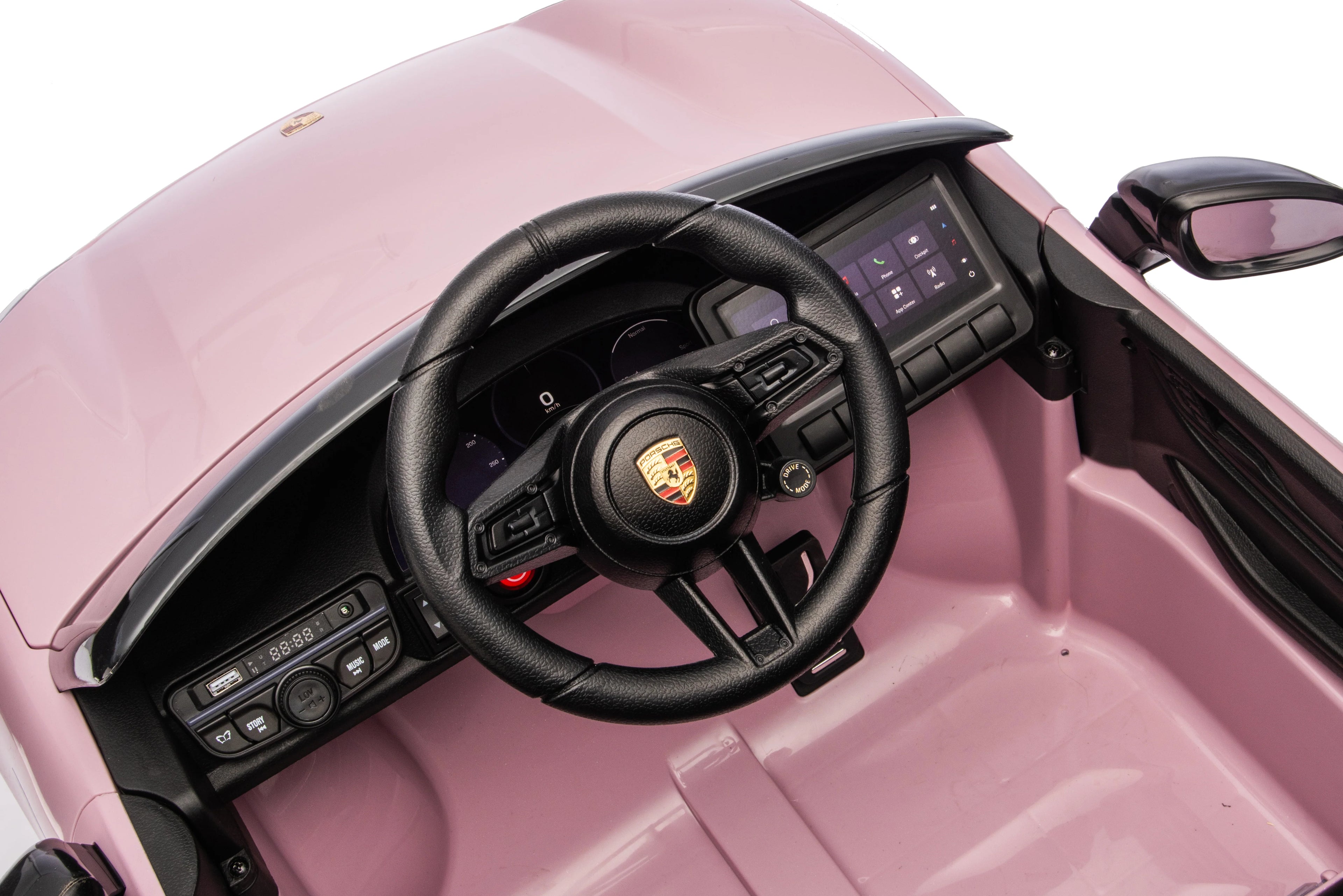 Licensed 24V Porsche Macan Turbo EV Kids Ride On One Seater cars, Rubber Tires, Leather Seat, with RC