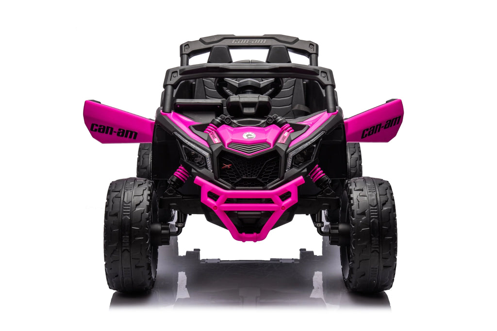 Licensed 24V Can Am Maverick Kids Ride On One Seater UTV, Rubber Tires, Leather Seat with RC